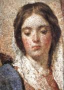 VELAZQUEZ, Diego Rodriguez de Silva y Detail of  Virgin Mary wearing the coronet Spain oil painting artist